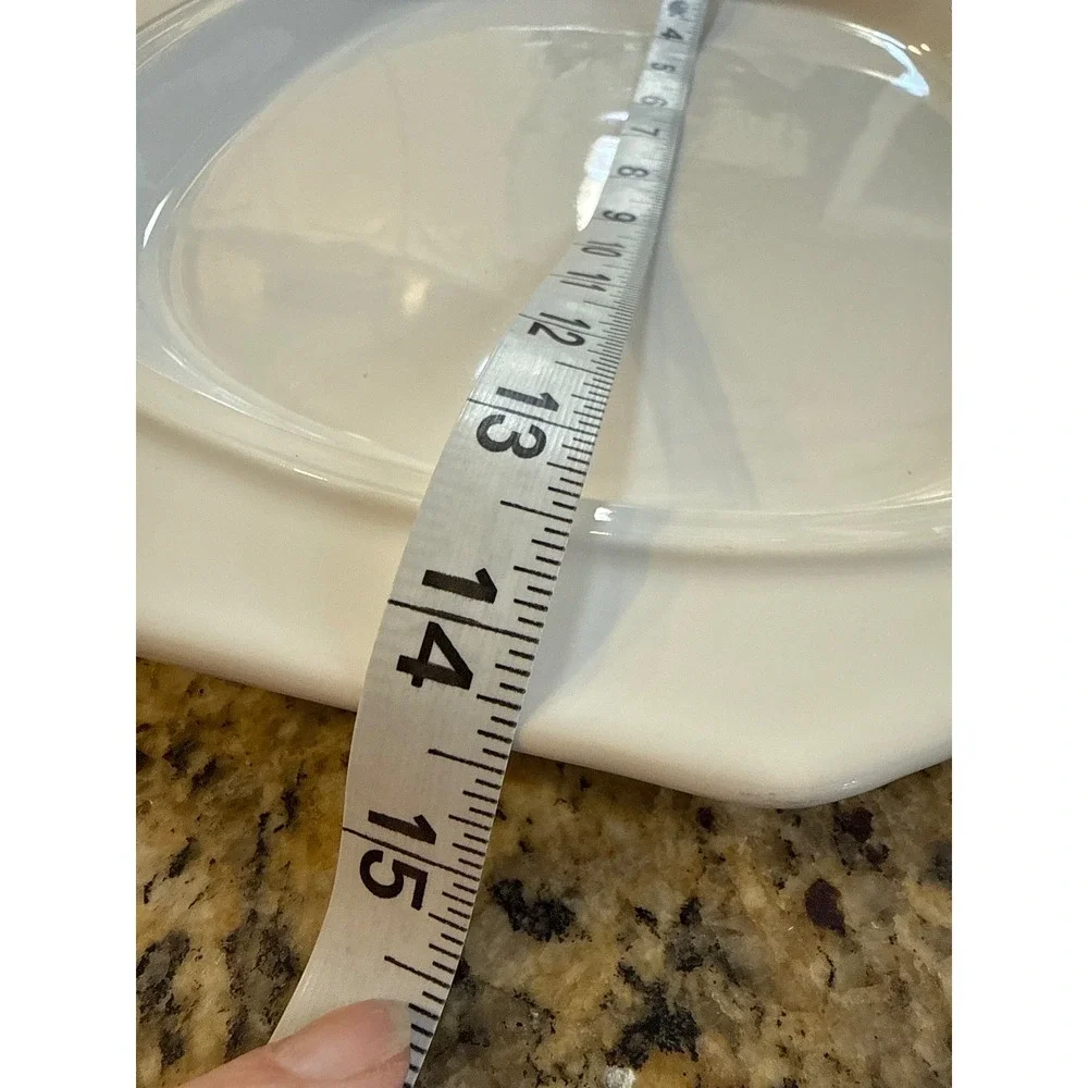Pfaltzgraff Heritage White Oval Serving Platter 14‎ Inch Octagonal Stoneware USA